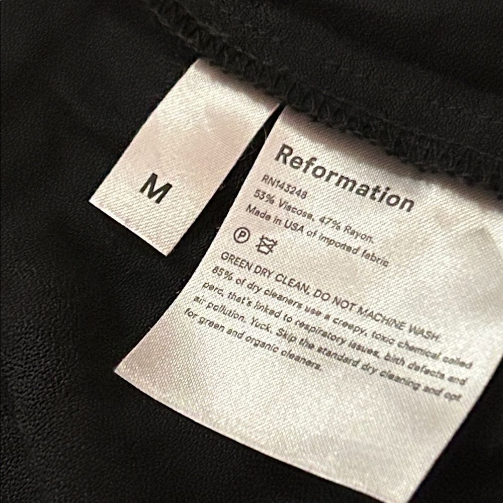 Reformation Black Mini Wrap Skirt - Picture 6 of 7